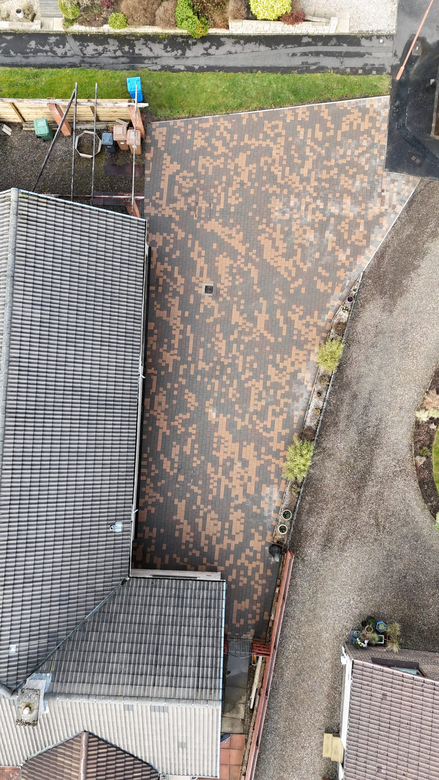 Driveway after pressure washing in Murieston, Livingston